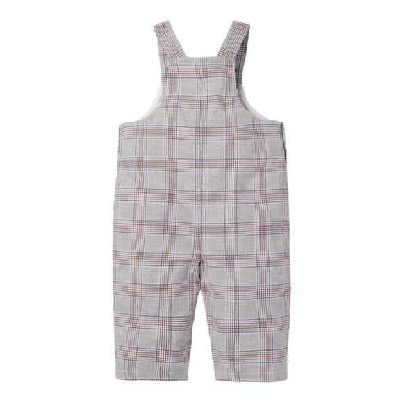 🆕 Janie And Jack NWT “The Plaid City Baby Overall.” 3-6 months - Picture 3 of 4